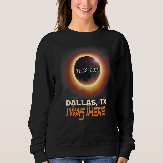 Total solförmörkelse Dallas Texas TX T Shirt (Framsida)