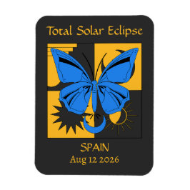 Total Solförmörkelse Fjäril Anpassad Magnet
