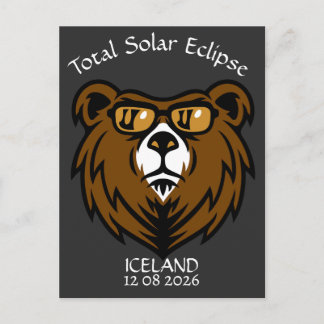 Total solförmörkelse Island Anpassad Vykort