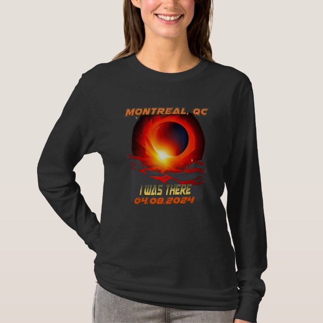 Total solförmörkelse Jag var där Montreal Quebec C T Shirt (Framsida)