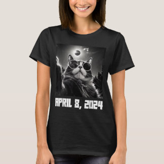 Total solförmörkelse Katt Selfie T Shirt