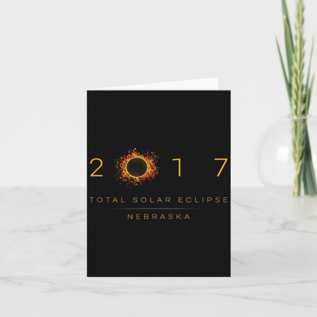 Total solförmörkelse Nebraska 2017 Design Kort (Framsida)