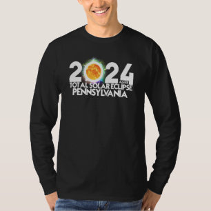 Total solförmörkelse Pennsylvania 2024 Amerikan To T Shirt