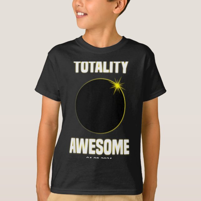 Total solförmörkelse Total sol design T Shirt (Framsida)