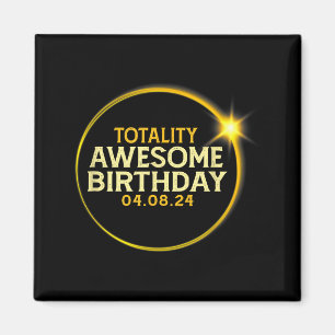 Total Solförmörkelse Totalitet Födelsedagsillustra Magnet