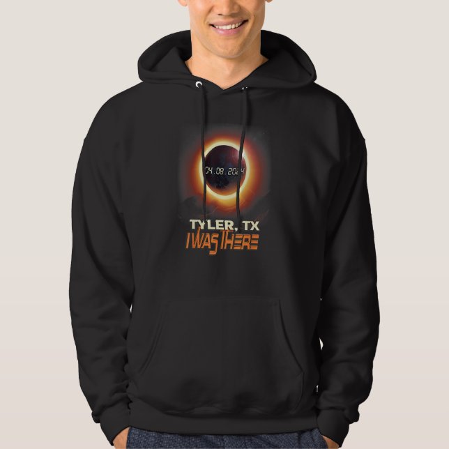 Total solförmörkelse Tyler Texas TX Hoodie (Framsida)