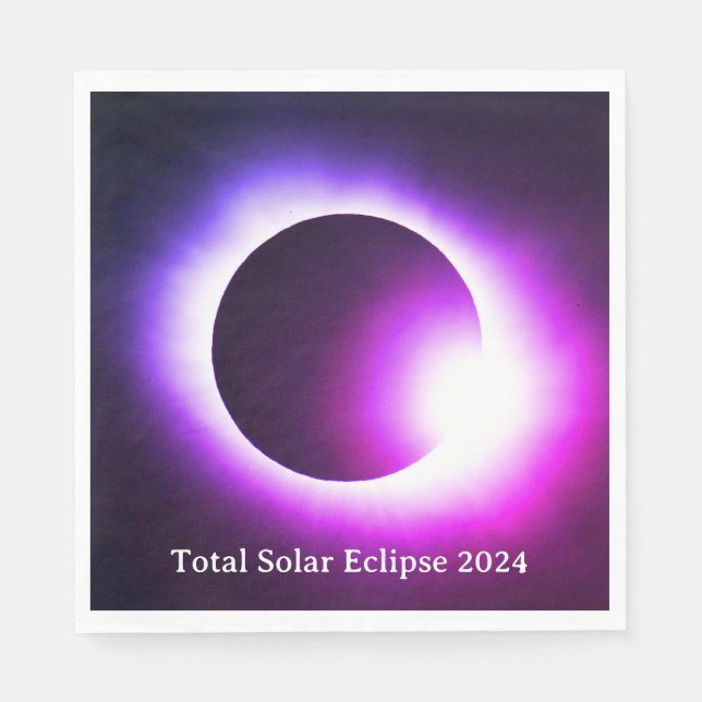 Total solnedgång 2024 pappersservett (Framsidan)