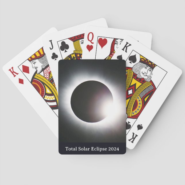 Total solnedgång 2024 sol måne casinokort (Baksidan)