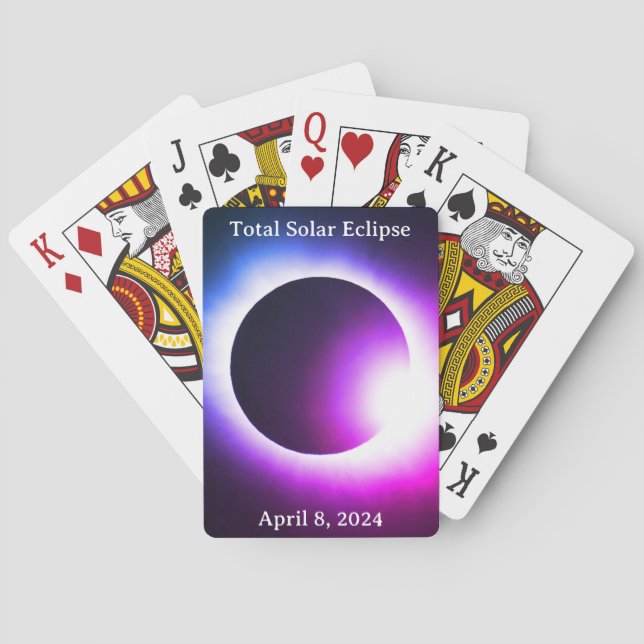 Total solnedgång 2024 sol måne casinokort (Baksidan)