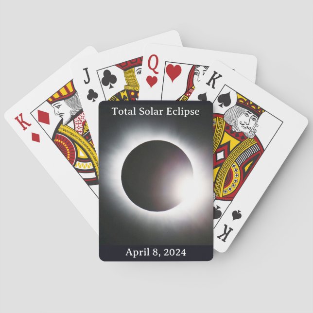 Total solnedgång 2024 sol måne casinokort (Baksidan)