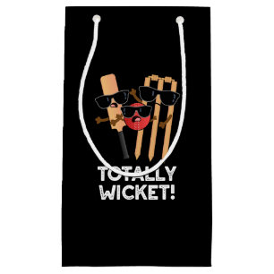 Total Wicket Funny Sports Cricket Pun Mörk BG