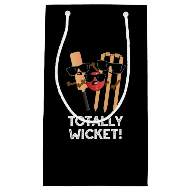 Total Wicket Funny Sports Cricket Pun Mörk BG (Framsidan)