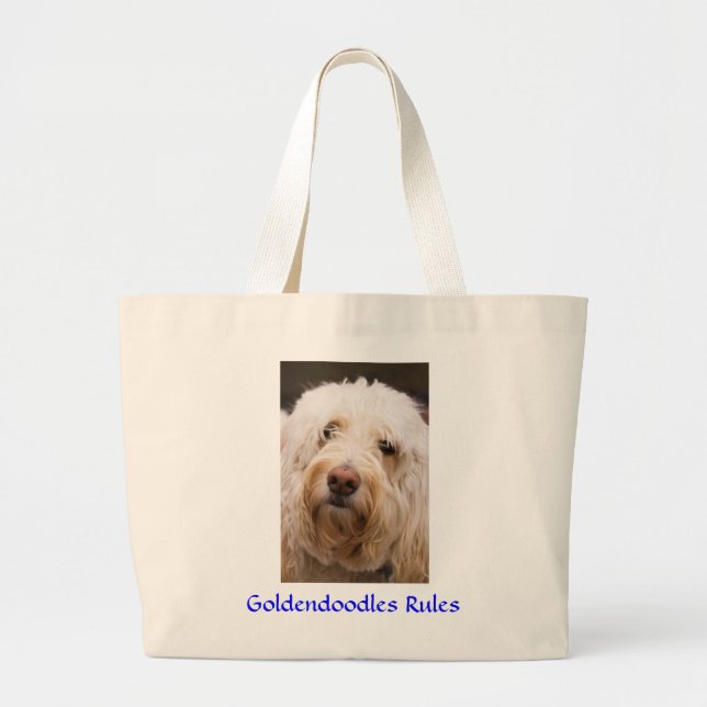Totala blocket Goldendoodles Jumbo Canvas Tygkasse (Framsidan)