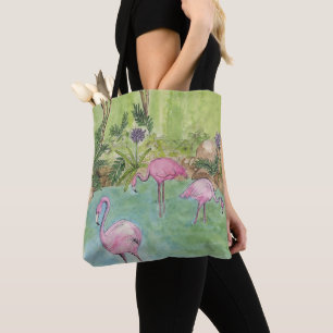 Totala flamingos tygkasse