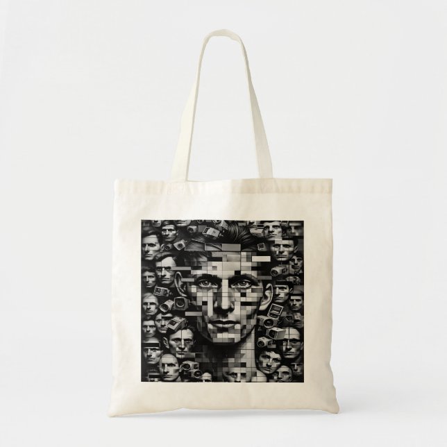 Totalitär kontroll Tote Bag - Monokromatisk Tygkasse (Framsidan)