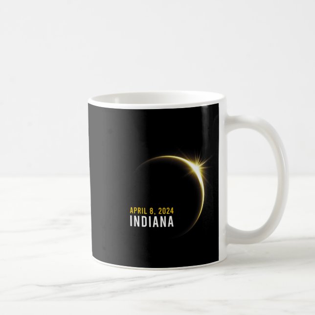 Totality 04 08 24 Total Solar Eclipse 2024 Indiana Kaffemugg (Höger)