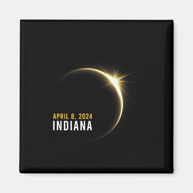 Totality 04 08 24 Total Solar Eclipse 2024 Indiana Magnet (Framsidan)