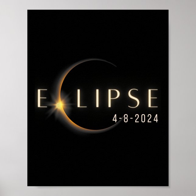 Totality 04 08 24 Total Solar Eclipse 2024 Poster (Framsidan)