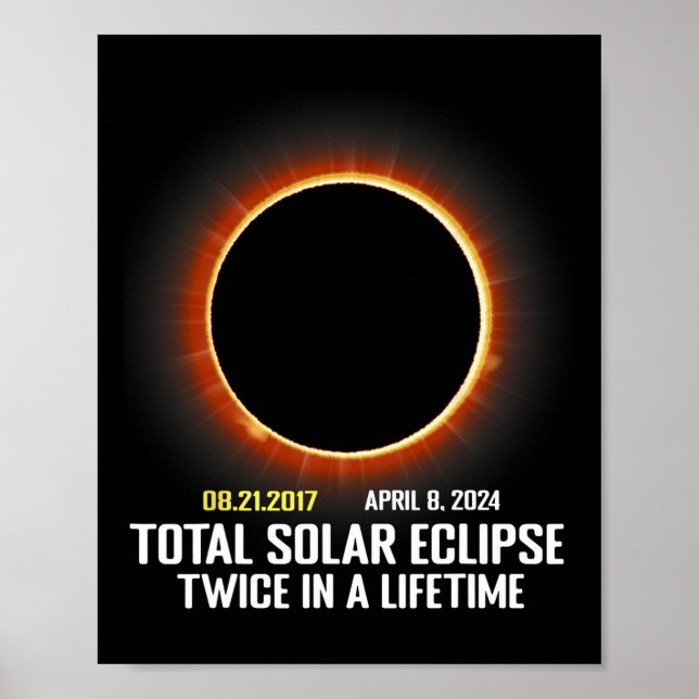 Totality 2024 Total Solar Eclipse Manar Women Boy  Poster (Framsidan)