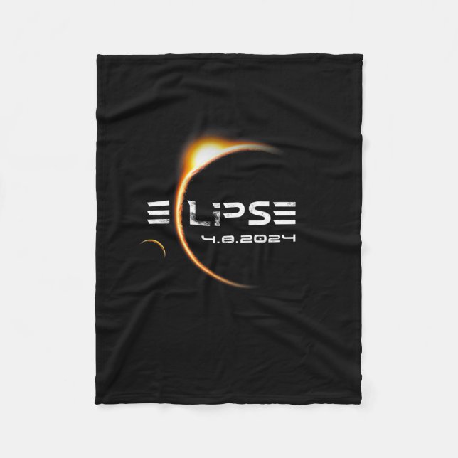 Totality 4.08.2024 Total Solar Eclipse 2024 Fleecefilt (Framsidan)