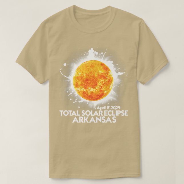 Totality Arkansas 2024 Total Solar Eclipse America T Shirt (Design framsida)