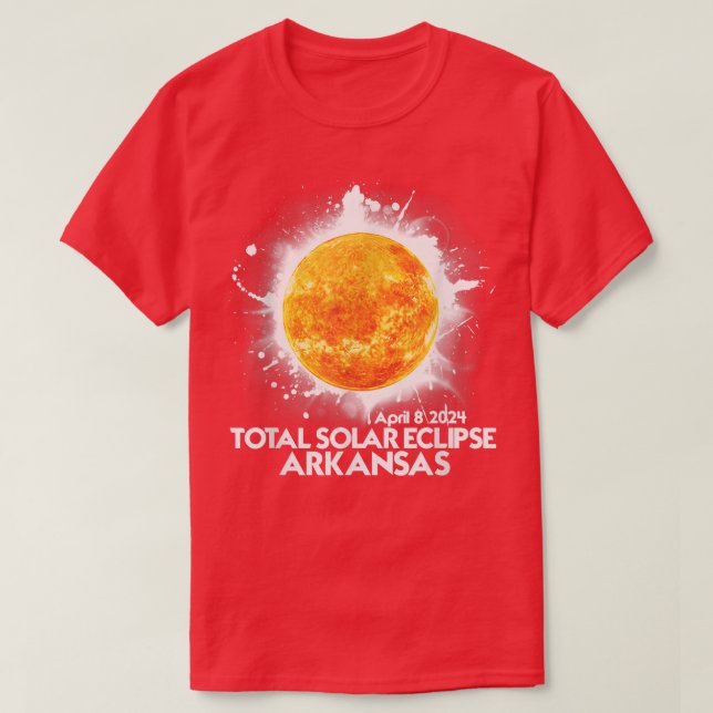 Totality Arkansas 2024 Total Solar Eclipse America T Shirt (Design framsida)