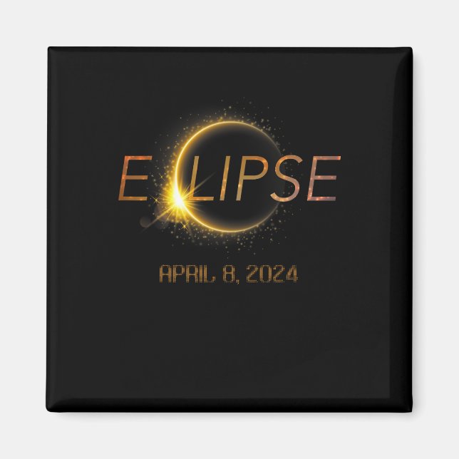Totality Eclipse 4.08.24 Total Solar Eclipse 2024 Magnet (Framsidan)