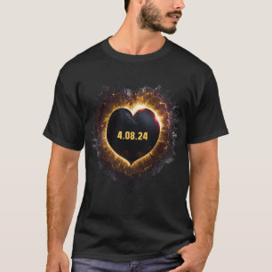 Totality Girls Heart Shape Total Solar Eclipse 202 T Shirt