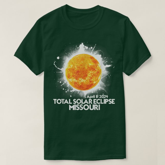 Totality Missouri 2024 Total Solar Eclipse America T Shirt (Design framsida)