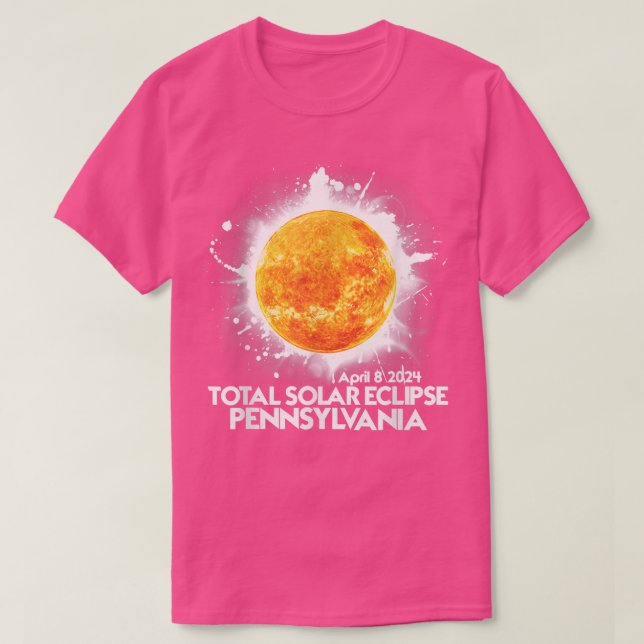 Totality Pennsylvania 2024 Total Solar Eclipse Ame T Shirt (Design framsida)