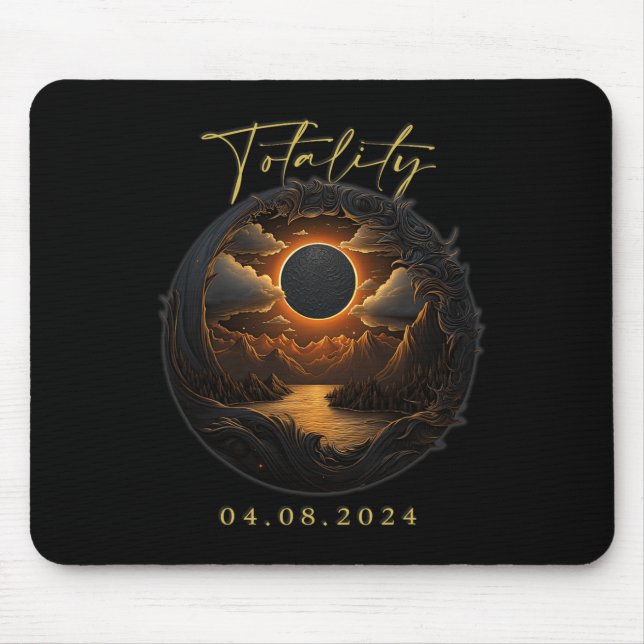 Totality Shirt - April 8 Totality Total Solar Ecli Musmatta (Framsidan)