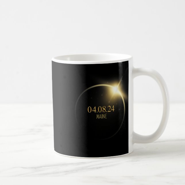 Totality Solar Eclipse 2024 4.08.24-tillbehör Kaffemugg (Höger)