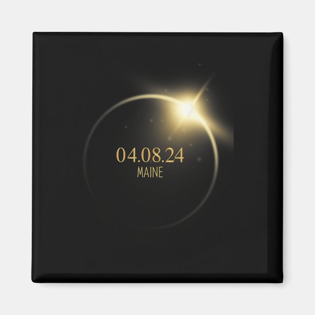 Totality Solar Eclipse 2024 4.08.24-tillbehör Magnet (Framsidan)