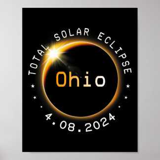 Totality Solar Eclipse 2024 4.08.24-tillbehör Poster