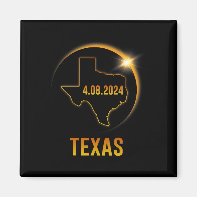 Totality Solar Eclipse April 8 2024 Texas Magnet (Framsidan)