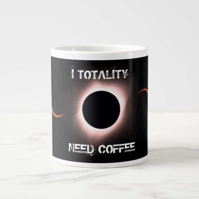 Totality Solar Eclipse Coffee Mugg Jumbo Mugg (Framsidan)
