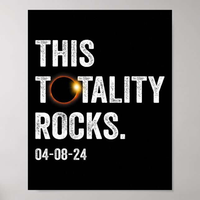 Totality Sten Funny Total Solar Eclipse April 8 2 Poster (Framsidan)