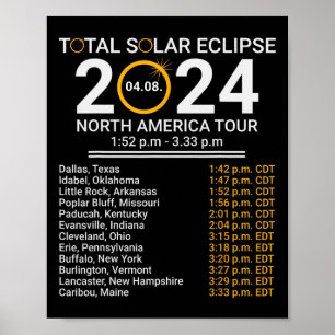 Totality Vår 4.08.24 Total Solar Eclipse 2024 Poster