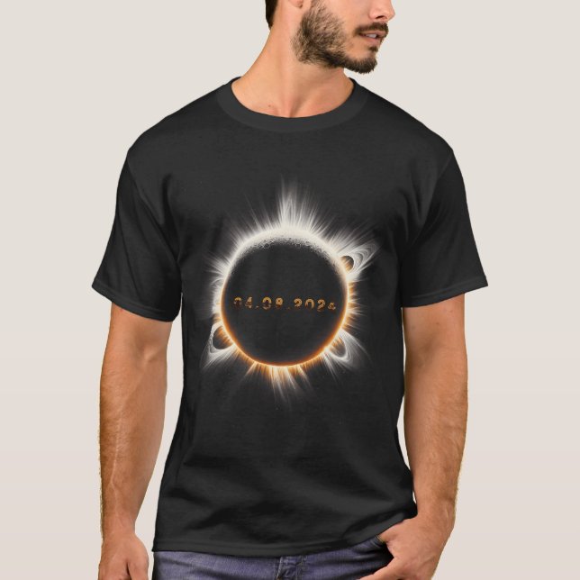 Totality Vår 4.08.24 Total Solar Eclipse 2024 T Shirt (Framsida)