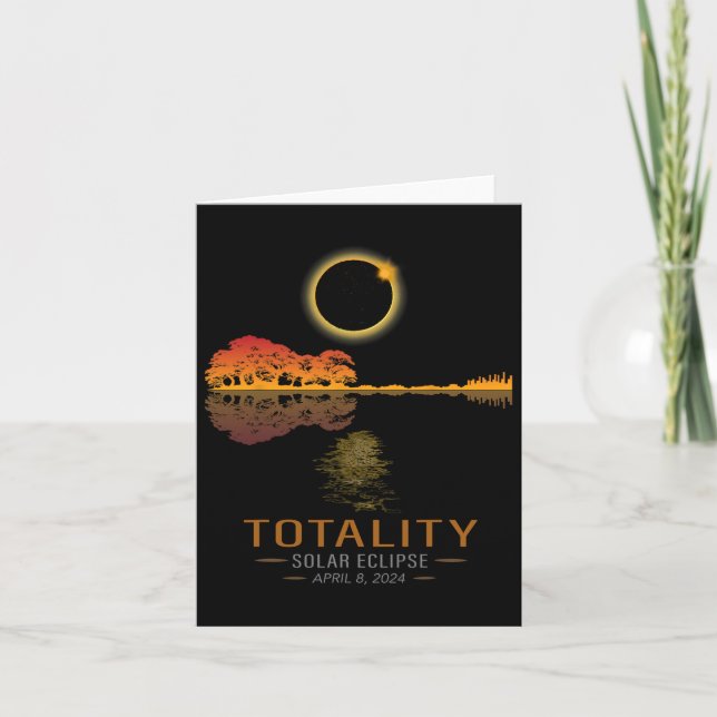 Totality Vår 4 08 24 Total Solar Eclipse Guitar Kort (Framsida)