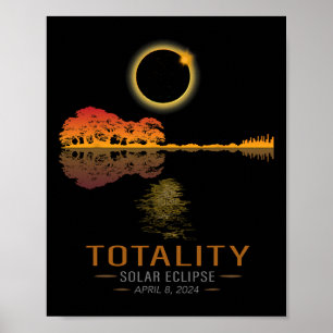 Totality Vår 4 08 24 Total Solar Eclipse Guitar Poster