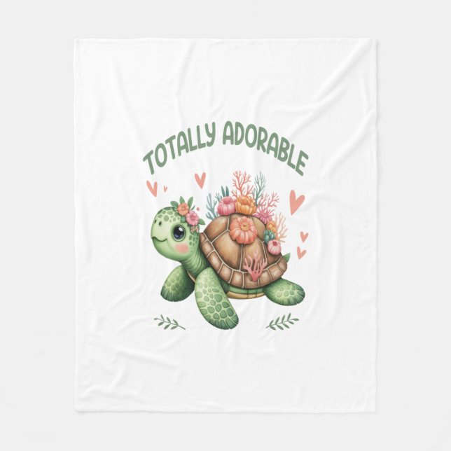 Totally Adsible Turtle with Coral Fleecefilt (Framsidan)