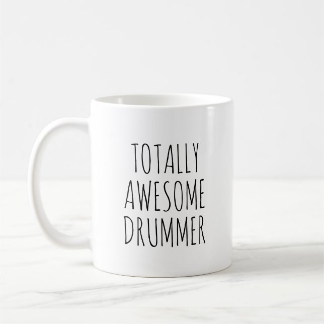 Totally Fantastisk Drummer Funny Kaffemugg (Vänster)