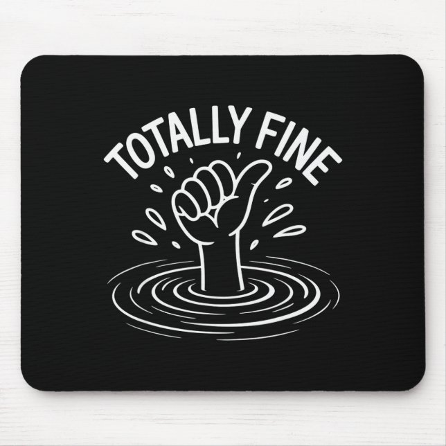 Totally Fine Funny Sarcastic Drowning Thumb Up  Musmatta (Framsidan)