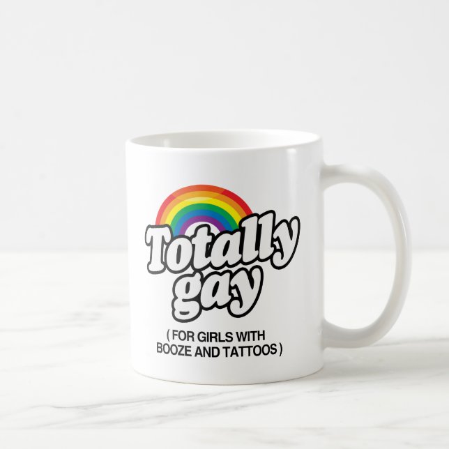 TOTALLY GAY FÖR TATUERADE TJEJER -.png Kaffemugg (Höger)