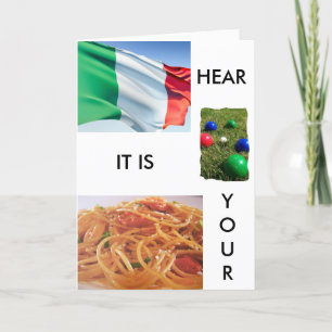 "TOTALLY ITALIAN BIRTHDAY GREETINGS" KORT