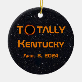 Totally Kentucky 2024 Solar Eclipse Julgransprydnad Keramik