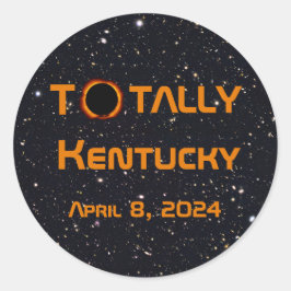 Totally Kentucky 2024 Solar Eclipse Runt Klistermärke