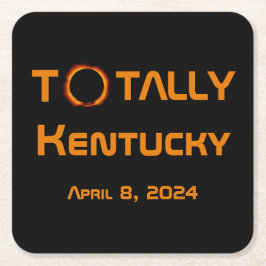 Totally Kentucky 2024 Solar Eclipse Underlägg Papper Kvadrat