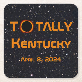 Totally Kentucky 2024 Solar Eclipse Underlägg Papper Kvadrat